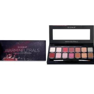 Warm Neutrals Eyeshadow Palette (14x Eyeshadow + 1x Dual Ended Brush)