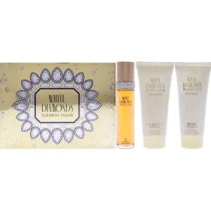 White Diamonds by Elizabeth Taylor for Women Pc Gift Set EDT Spray, Body Lotion, Body Wash