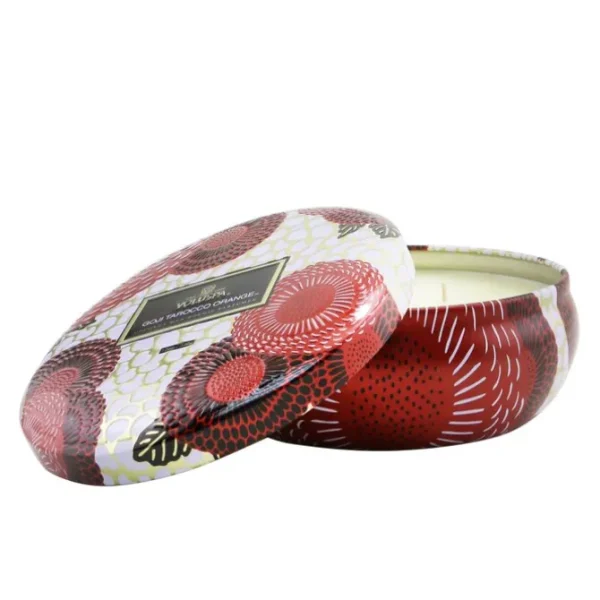 3 Wick Decorative Tin Candle - Spiced Goji Tarocco Orange