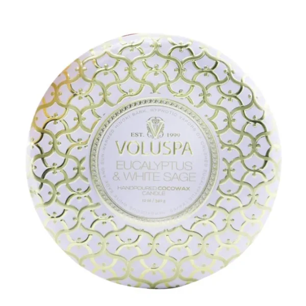 3 Wick Decorative Tin Candle - Eucalyptus & White Sage