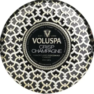 3 Wick Decorative Tin Candle - Crisp Champagne