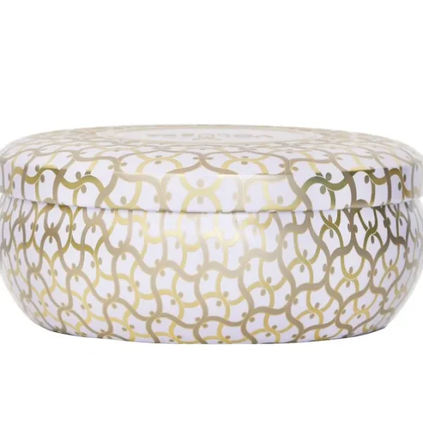3 Wick Decorative Tin Candle - Suede Blanc